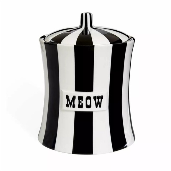 Jonathan Adler Rare Vice Meow Canister Black and White Cat Theme HTF - Picture 1 of 4